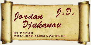 Jordan Đukanov vizit kartica